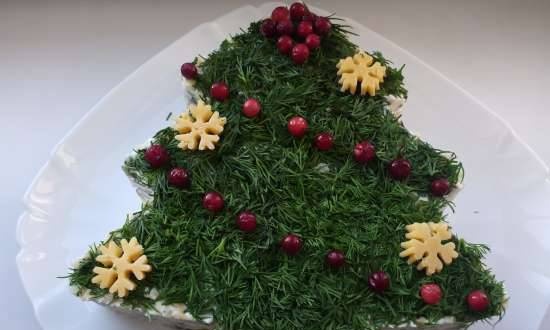 Christmas tree salad