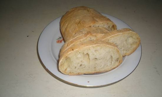 Rustic bread (on a long dough)