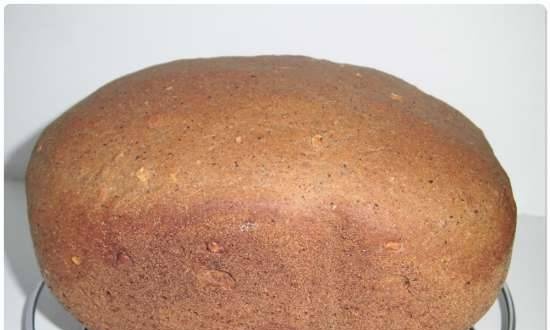 Rye-wheat bread with rolled oats (Brand 3801 bread machine)