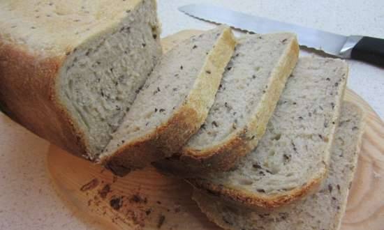 Wheat and barley bread in the airfryer