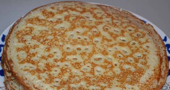 Custard pancakes with kefir