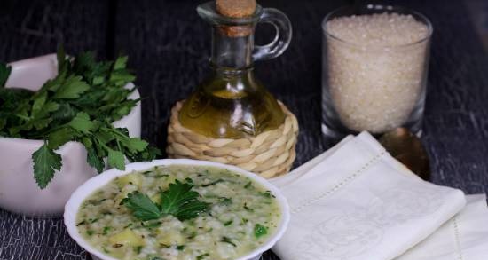 Rice soup with herbs (lean)