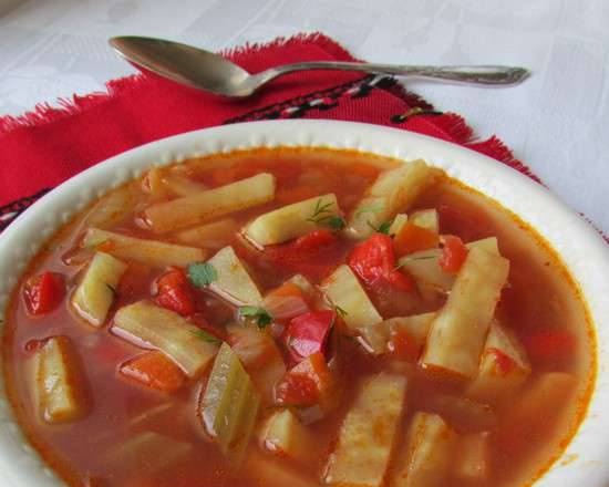 Celery and tomato soup