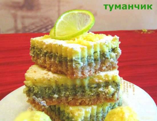 Cakes with mint and citrus