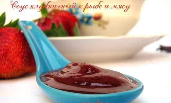 Strawberry sauce for fish and meat