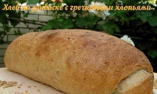 Sourdough bread with buckwheat flakes