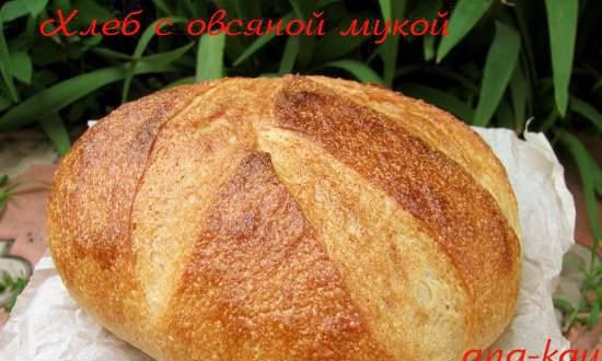 לחם שמרים מחמצת ופירות עם קמח שיבולת שועל