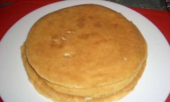 Diet pancakes without flour