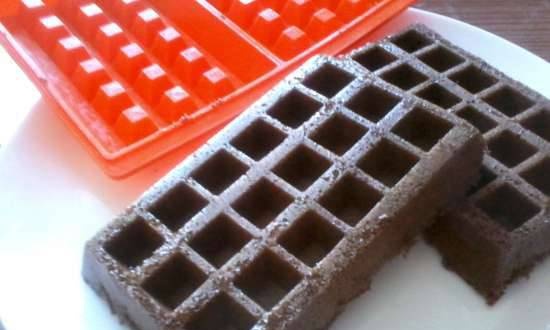 Chocolate waffles in the microwave