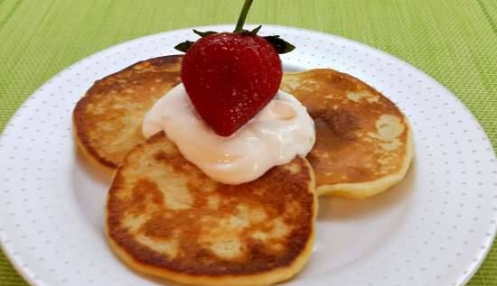 Cottage cheese and lemon pancakes