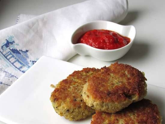 Chickpea and eggplant cutlets