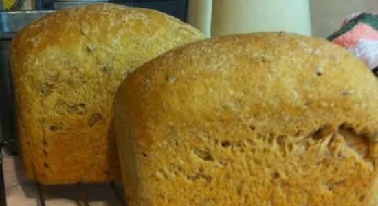 לחם שיפון עם פתיתי שיבולת שועל תסיסה ארוכה