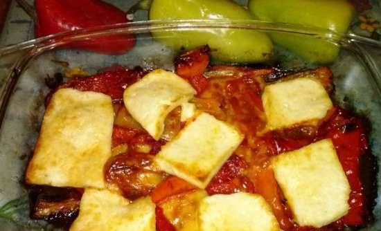Red + White (sweet pepper baked with Adyghe cheese)