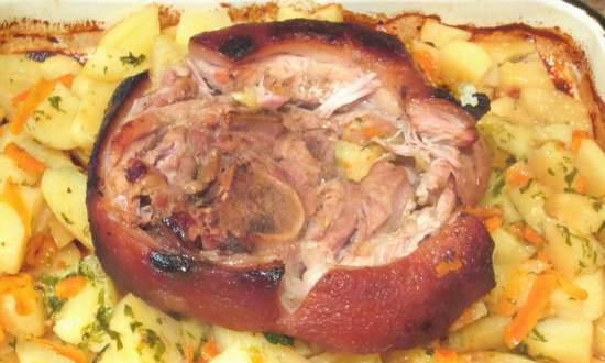 Ham with vegetables (optional)