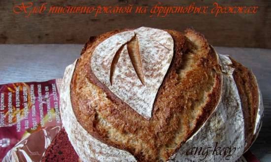 Wheat rye bread with fruit yeast
