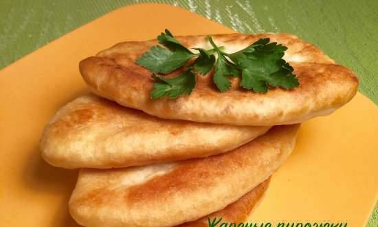 Fried pies with potato broth dough (lean recipe)
