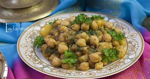 Indian curry with chickpeas and spinach (lean) (for Zigmund & Shtain MC-DS42IH)