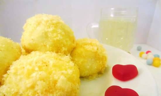 Curd balls "Mimosa" (you can use the mold for balls)
