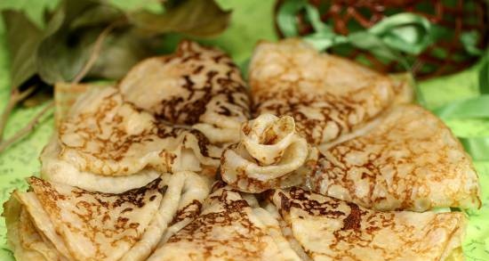 Pancakes with not strained whey (no eggs)
