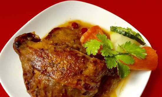 Slow-cooked duck legs in orange-pomegranate sauce with ginger (Russel Hobbs 3.5 l)
