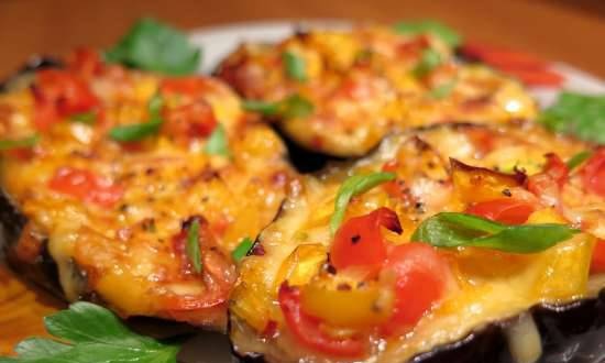 Baked Eggplant with Cheese, Pepper and Tomatoes (Multicuisine DeLonghi)
