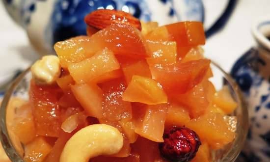 Quince-lemon jam with nuts (Multicuisine DeLonghi)