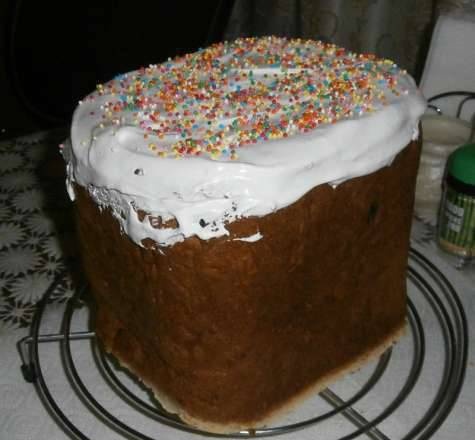 Kulich with cottage cheese in a hurry in a bread machine (option 6)