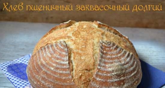 Long sourdough wheat bread