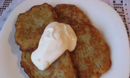 Potato custard pancakes (Aladki bulbyanyya zavarnya)