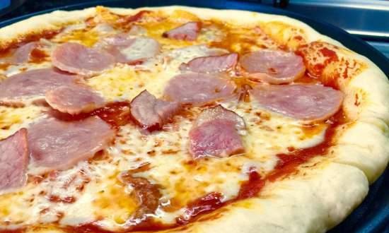 Pizza "Classic" on thin crust (Tristar PZ-2881 multi-oven)