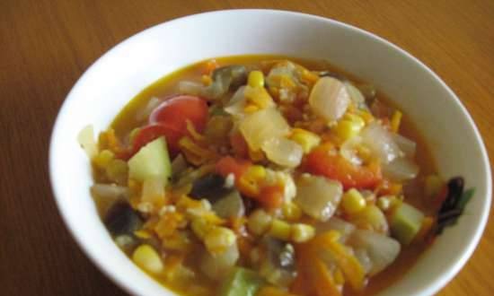 תבשיל בלקני "Gyuvech from ירקות" (מולטי-קוק רדמונד RMC-02)