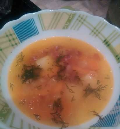Lentil soup (multicooker Redmond RMS-02)