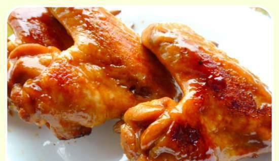 Chicken wings caramelized in "Baikal" soda or Coca-Cola