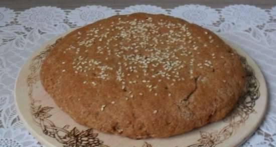 Whole grain rye-wheat flatbread with kefir