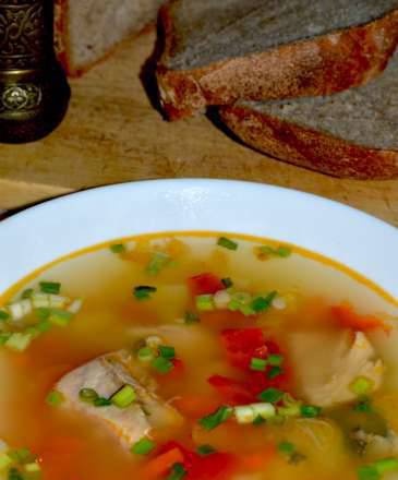 Canned salmon soup