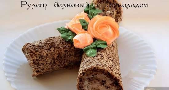 Protein roll with chocolate