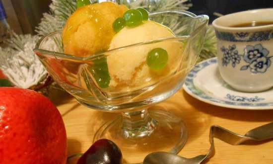 גלידת דלעת ואפרסמון וסורבה "מצב רוח כתום השנה החדשה"