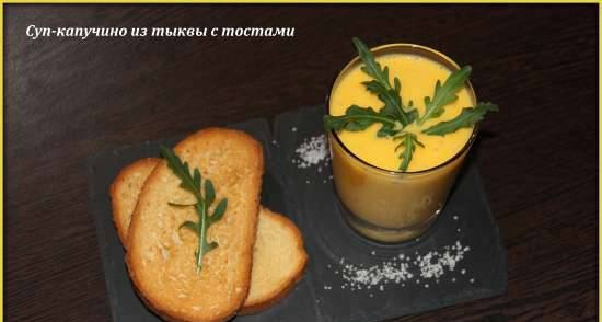 Pumpkin cappuccino soup with toasts from Rustam Tangirov