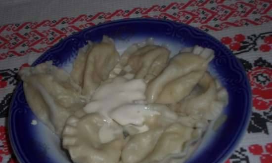 Dumplings with cottage cheese and potatoes