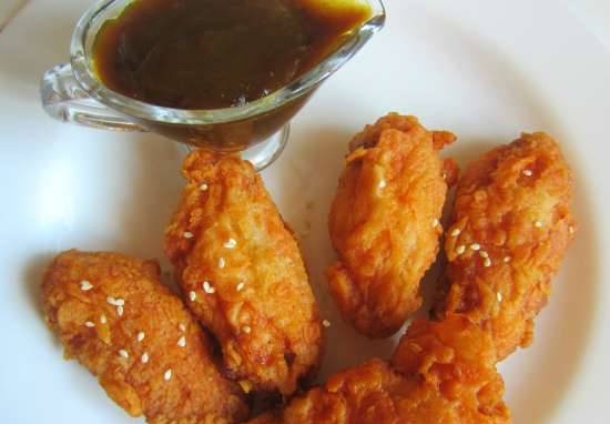 Chicken wings a la KFC with Teriyaki sauce