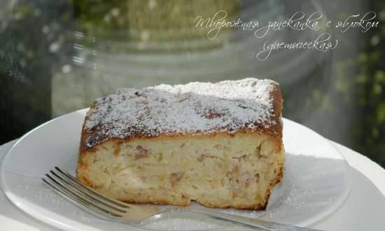 Cottage cheese casserole with apple (dietary)