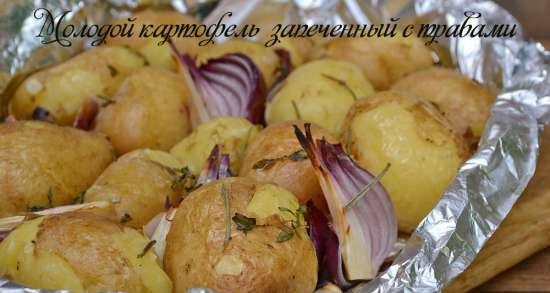 Young potatoes baked with herbs (lean)