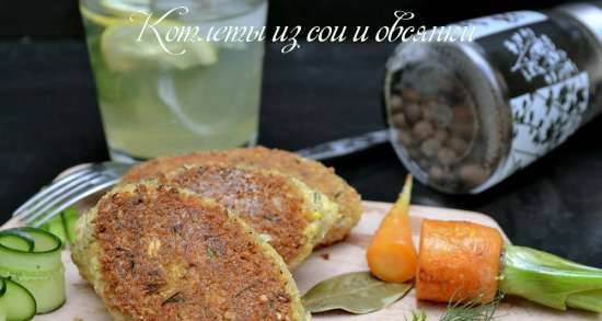 Soy and oatmeal cutlets