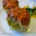 Lazy stuffed cabbage rolls with mushrooms in muffin / cupcake tins