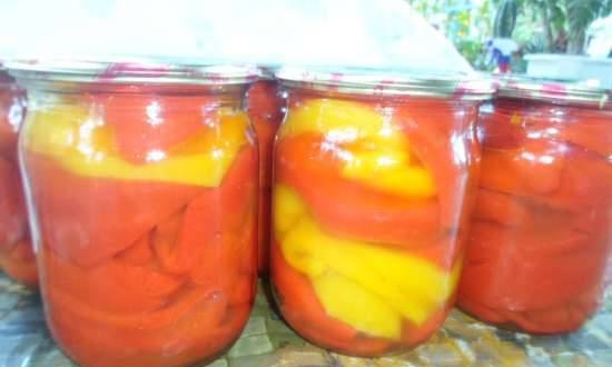 Sweet peppers with butter and honey