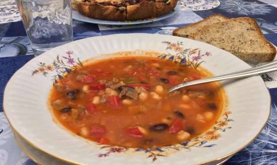 Chili soup with beans