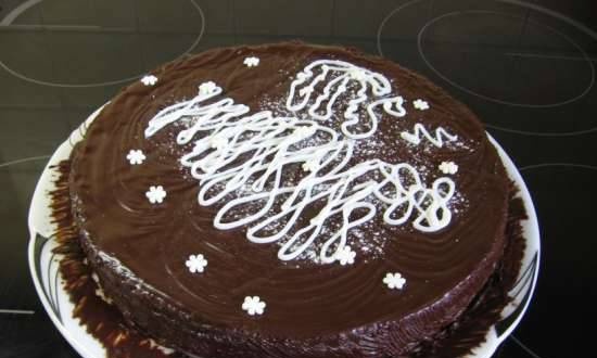 Sandy-chocolate cake (GOST-1975)