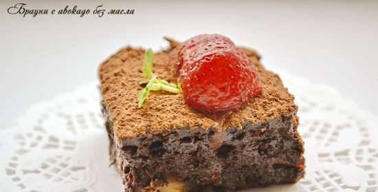 Brownie with avocado without oil