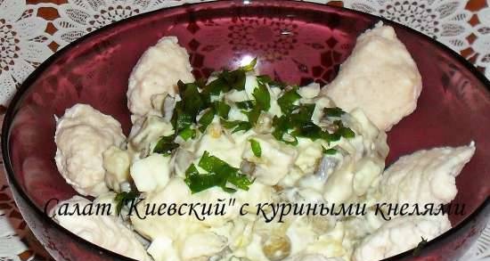 Kiev salad with chicken dumplings