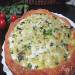 Zucchini tart with mint and goat cheese